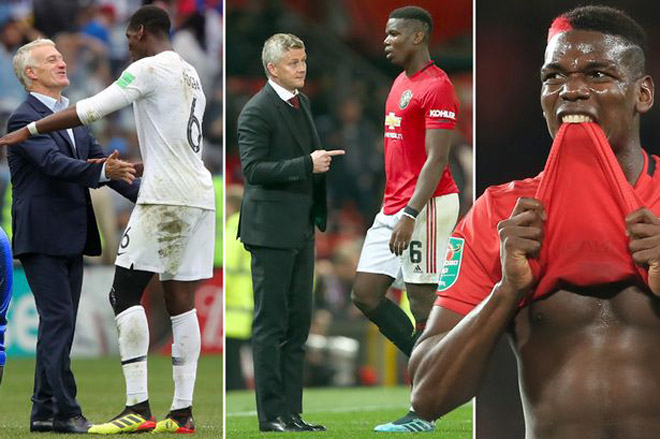 Paul Pogba có phong độ tệ hại: HLV Deschamps bất ngờ đổ lỗi Solskjaer